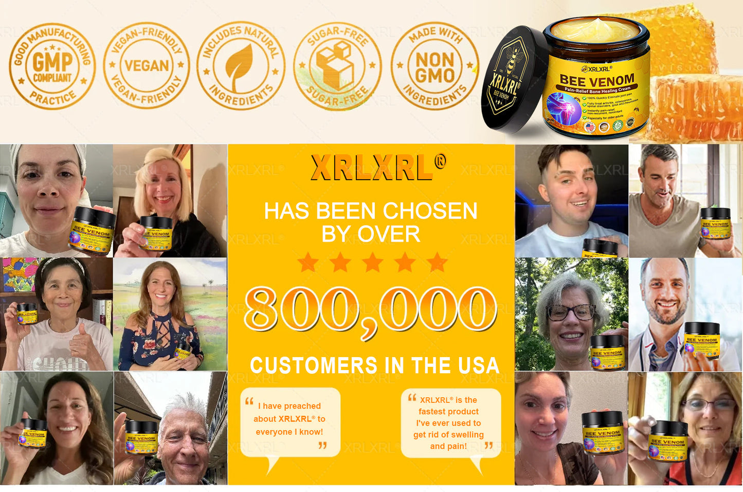 XRLXRL® Bee Venom Pain-Relief Bone Healing Cream 👨⚕️👨⚕️(Specially for older adults)