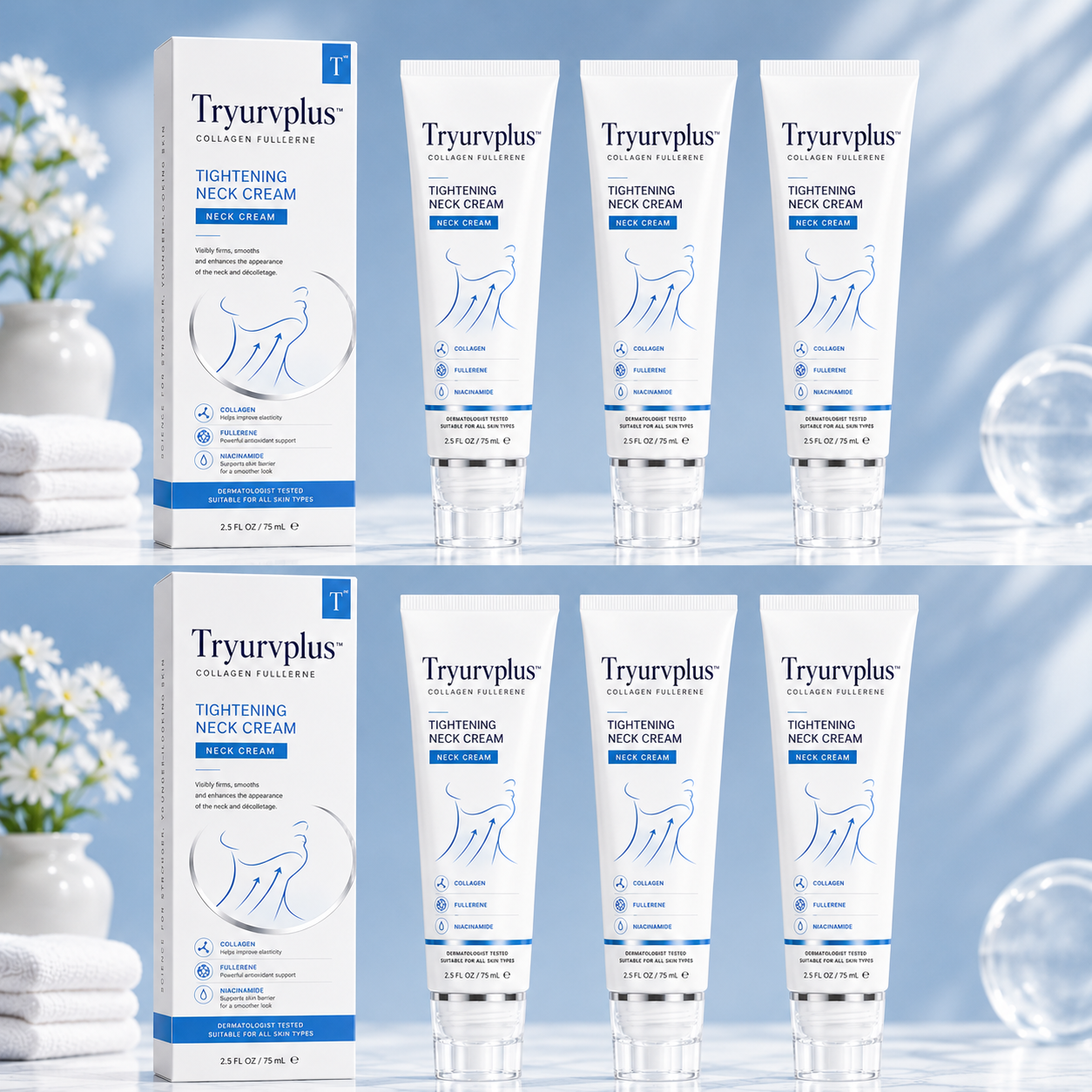 ✨ Tryurvplus™ Instant Neck Lift Cream — 🧴 Infused with Retinol & Hyaluronic Acid | Firms the Neck, Reduces Wrinkles & Double Chin