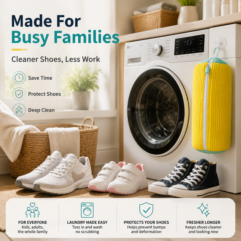 No-Scrub Shoe Washing Bag- Clean & Protect YourSneakers In The WashingMachine