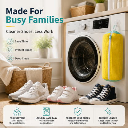 No-Scrub Shoe Washing Bag- Clean & Protect YourSneakers In The WashingMachine