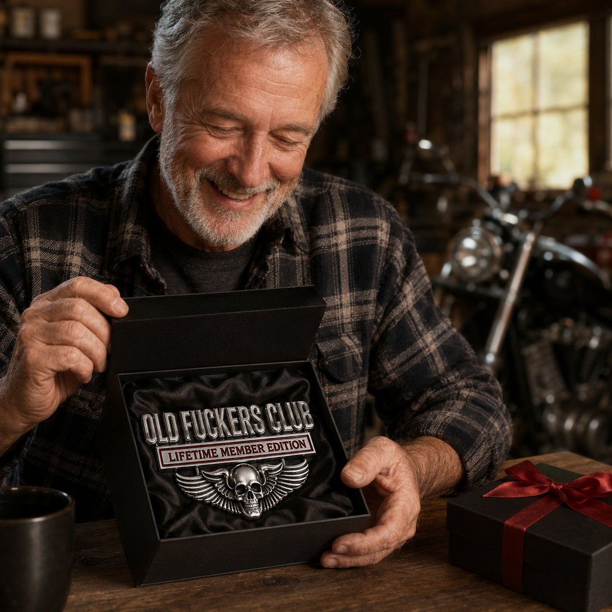 💀OLD F*CKERS CLUB Metal Car Emblem - BUY 1