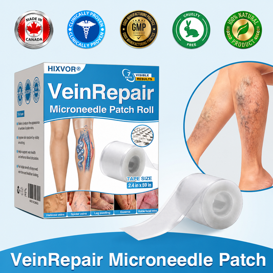 🏅🦵✨HIXVOR® VeinRepair Microneedle Patch Roll⚡Instant Relief, Long-Term Results