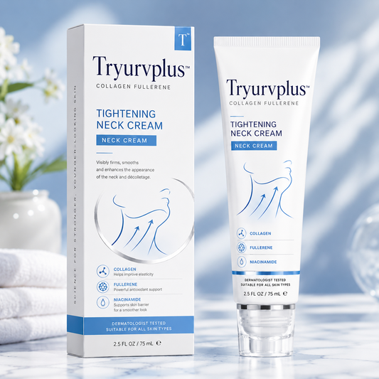 ✨ Tryurvplus™ Instant Neck Lift Cream  —  🧴 Infused with Retinol & Hyaluronic Acid | Firms the Neck, Reduces Wrinkles & Double Chin