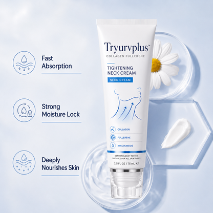 ✨ Tryurvplus™ Instant Neck Lift Cream  —  🧴 Infused with Retinol & Hyaluronic Acid | Firms the Neck, Reduces Wrinkles & Double Chin