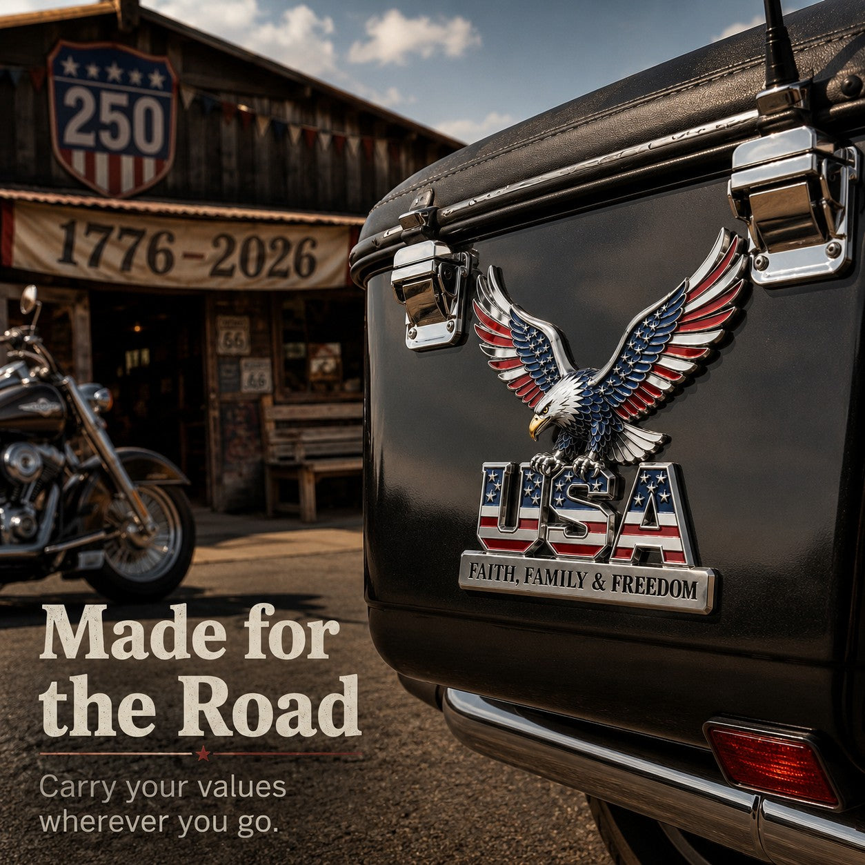 ★USA Faith, Family &amp; Freedom★ Metal Car Emblem