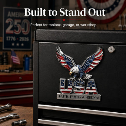 ★USA Faith, Family &amp; Freedom★ Metal Car Emblem
