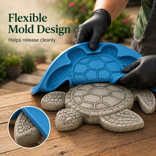 💥 LAST DAY 49% OFF - 🌊 Reusable Ocean Theme Garden Art Mold – Make Your Garden Truly One of a Kind (📦Buy 2 Free Shipping) - 🐢Sea Turtle / 🎁 FREE DIY Painting Tools Included / Diameter: 15.7 in (40 cm)
