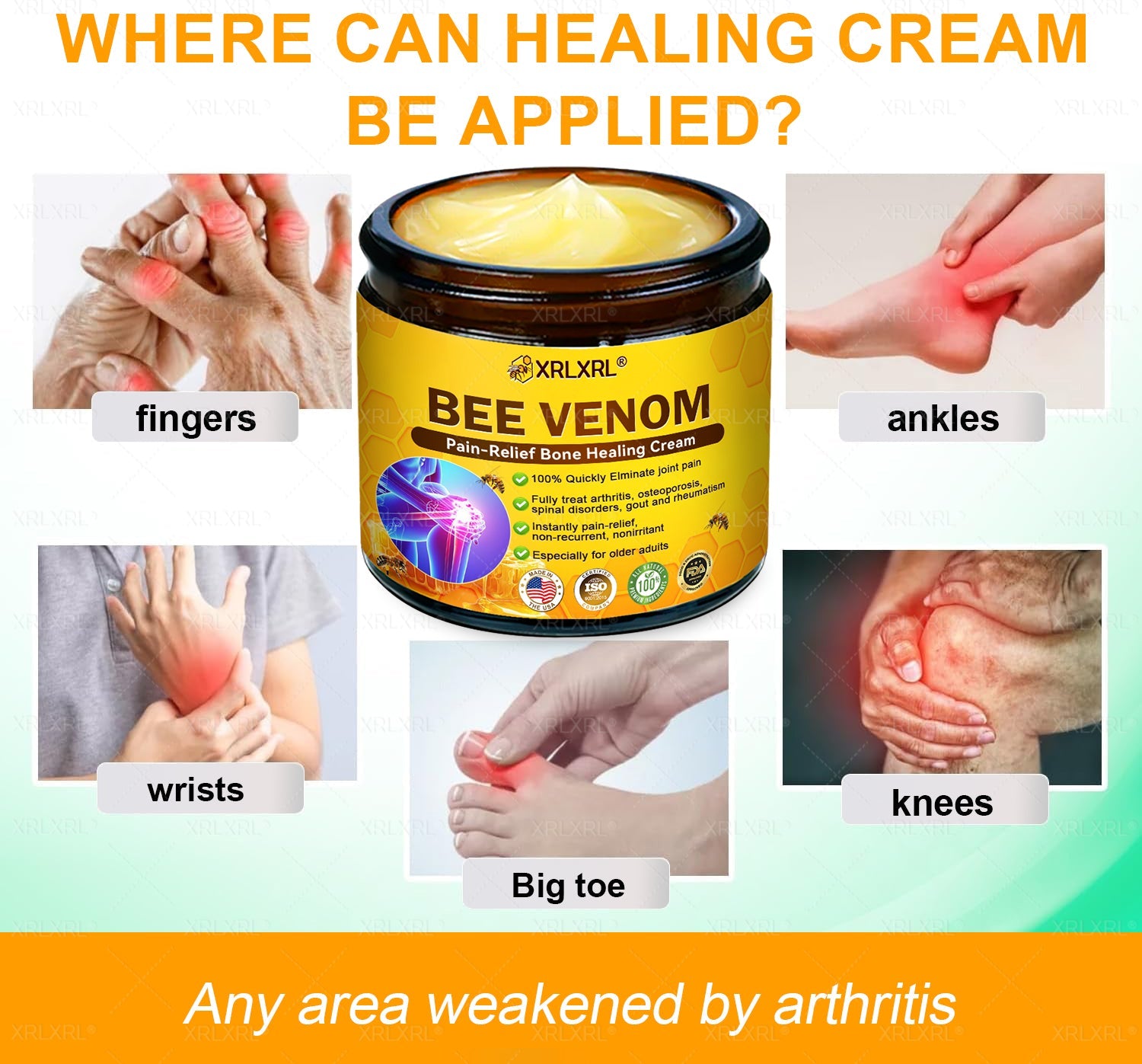 XRLXRL® Bee Venom Pain-Relief Bone Healing Cream 👨‍⚕️👨‍⚕️(Specially for older adults)