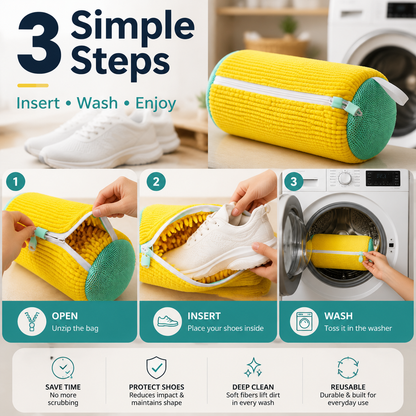 No-Scrub Shoe Washing Bag- Clean & Protect YourSneakers In The WashingMachine