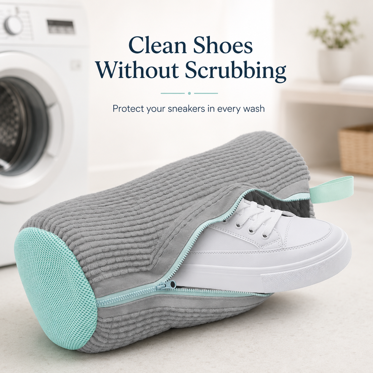 No-Scrub Shoe Washing Bag- Clean & Protect YourSneakers In The WashingMachine