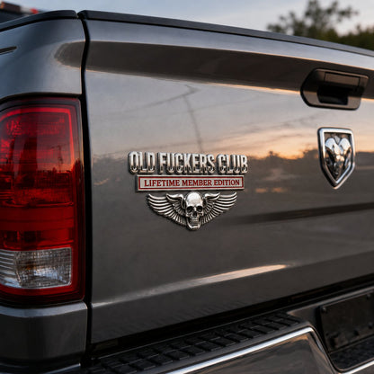 💀OLD F*CKERS CLUB Metal Car Emblem - BUY 1