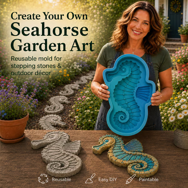 💥 LAST DAY 49% OFF - 🌊 Reusable Ocean Theme Garden Art Mold – Make Your Garden Truly One of a Kind (📦Buy 2 Free Shipping) - 🐢Sea Turtle / 🎁 FREE DIY Painting Tools Included / Diameter: 15.7 in (40 cm)