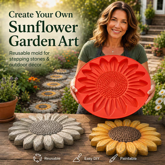 💥 LAST DAY 49% OFF - 🌻 Reusable Sunflower Stepping Stone Mold (📦Buy 2 Free Shipping)