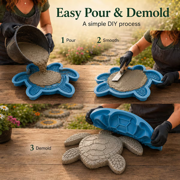 💥 LAST DAY 49% OFF - 🌊 Reusable Ocean Theme Garden Art Mold – Make Your Garden Truly One of a Kind (📦Buy 2 Free Shipping) - 🐢Sea Turtle / 🎁 FREE DIY Painting Tools Included / Diameter: 15.7 in (40 cm)