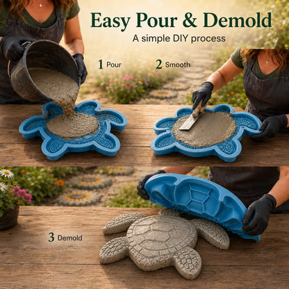 💥 LAST DAY 49% OFF - 🌊 Reusable Ocean Theme Garden Art Mold – Make Your Garden Truly One of a Kind (📦Buy 2 Free Shipping) - 🐢Sea Turtle / 🎁 FREE DIY Painting Tools Included / Diameter: 15.7 in (40 cm)