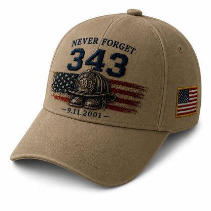 🧢Never Forget 343 Memorial Cap 🎁 Buy the Cap Get the Matching Tribute Coin FREE
