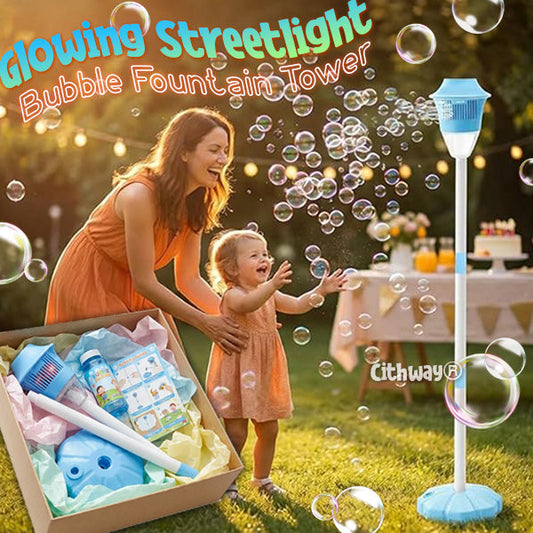 Cithway® Glowing Streetlight Bubble Fountain Tower