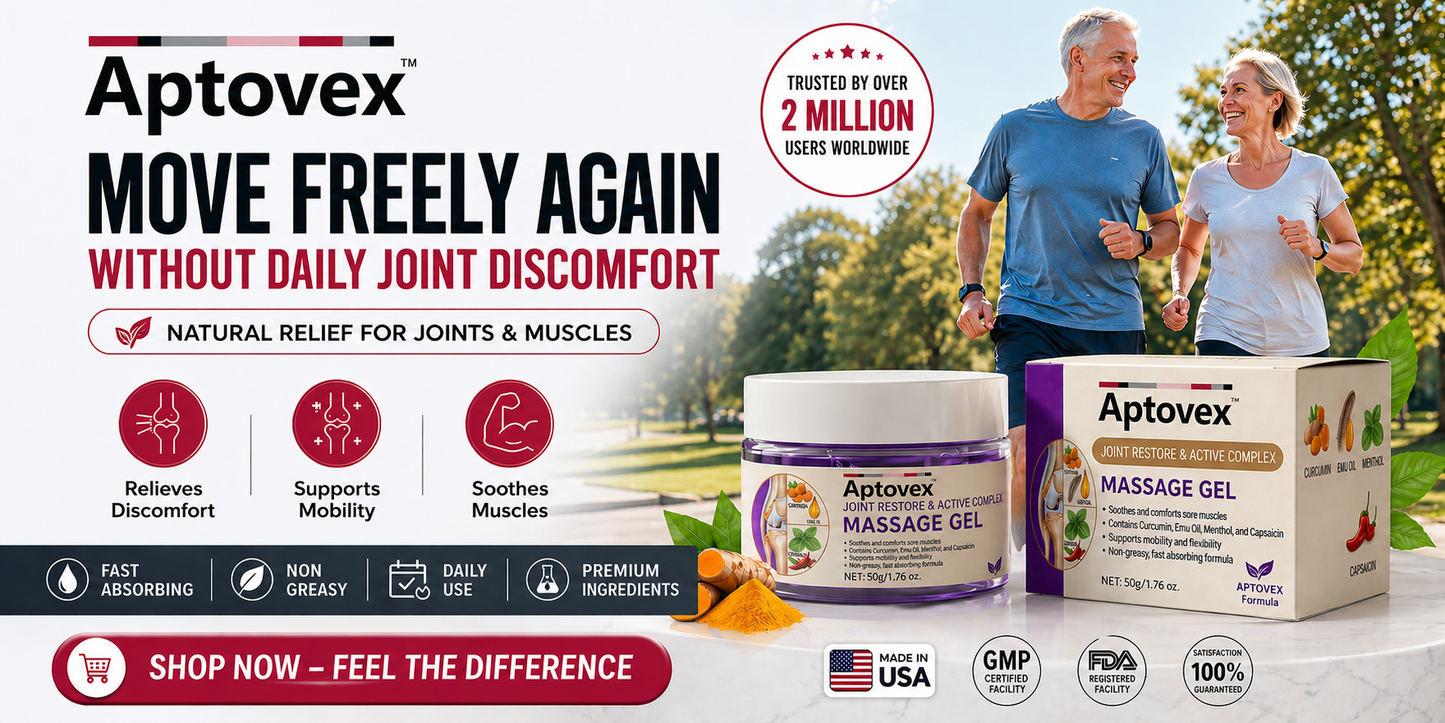 Aptovex™ Advanced Arthritis Relief Gel - AAOS-Approved Turmeric & Emu Oil for Joint & Muscle Comfort