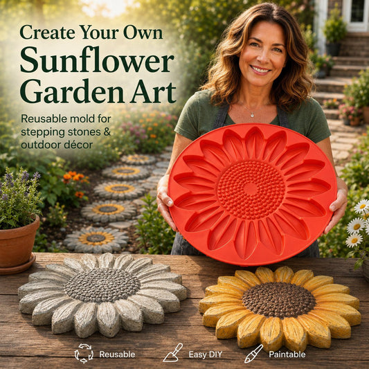 LAST DAY 49% OFF - 🌻 Reusable Sunflower Stepping Stone Mold