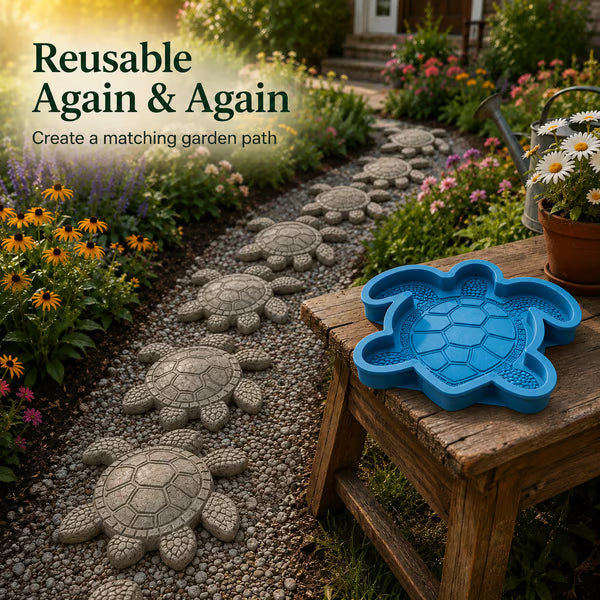 💥 LAST DAY 49% OFF - 🌊 Reusable Ocean Theme Garden Art Mold – Make Your Garden Truly One of a Kind (📦Buy 2 Free Shipping) - 🐢Sea Turtle / 🎁 FREE DIY Painting Tools Included / Diameter: 15.7 in (40 cm)