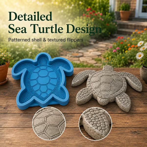 💥 LAST DAY 49% OFF - 🌊 Reusable Ocean Theme Garden Art Mold – Make Your Garden Truly One of a Kind (📦Buy 2 Free Shipping) - 🐢Sea Turtle / 🎁 FREE DIY Painting Tools Included / Diameter: 15.7 in (40 cm)