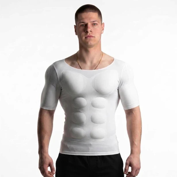 Men's padded compression undershirt detail