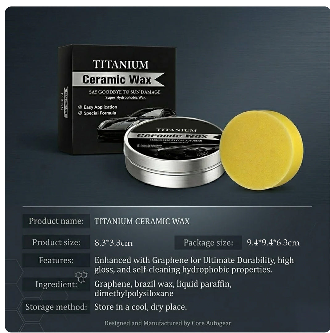 Titanium Ceramic Wax Cream Mirror Shine. 15 Minutes. Lasts a Year.