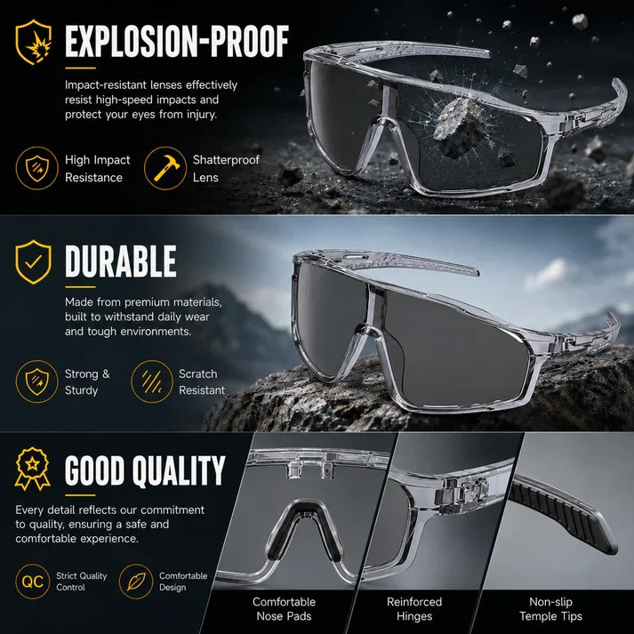 Photochromic polarized glasses wearing effect